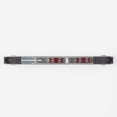 Γυάλινο παράθυρο κυλίνδρου UPVC υλικό U Groove διπλό ατσάλινο τροχό τροχονόμου