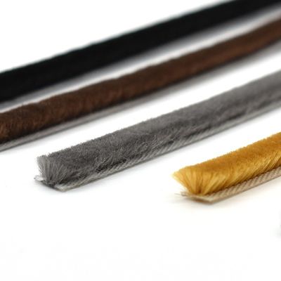 7*10mm ύψος στοίβας 3-25mm Σιλικόνης Χρονοδιαστολή βούρτσα για σφράγιση πόρτας σε χρώματα μαύρο / γκρι / καφέ / λευκό