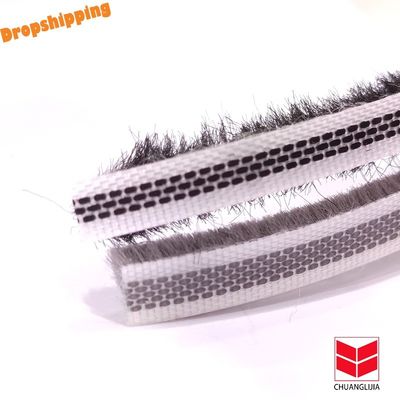 3-25mm ύψος στοίβας Αδιάβροχη λωρίδα Σιλικόνη Χρονοδιάβροχη λωρίδα Βούρτσα για Αλουμινίου πόρτα παράθυρο αυλάκι