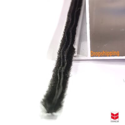 3-25mm ύψος στοίβας Αδιάβροχη λωρίδα Σιλικόνη Χρονοδιάβροχη λωρίδα Βούρτσα για Αλουμινίου πόρτα παράθυρο αυλάκι
