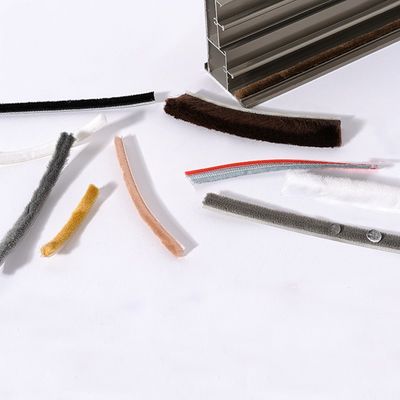 100% PP Wool Pile Aluminum Window Weather Strip για παράθυρα και πόρτες Χρώματα Μαύρο/Γκρι/Μαύρο/Λευκό/Άλλα