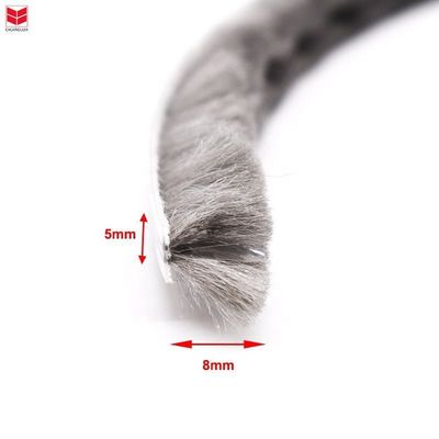 100% Pp υλικό Wool Pile Weather Strip με σύγχρονο στυλ σχεδιασμού και πιστοποιητικό ISO9001 2008 από σε μαύρα γκρι χρώματα